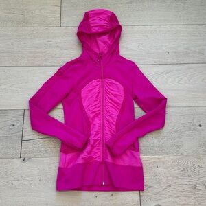 Lululemon Define Luon Full Zip Hooded Jacket in Hot Pink Size 6